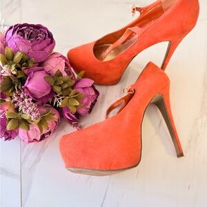 Vibrant Orange Heels